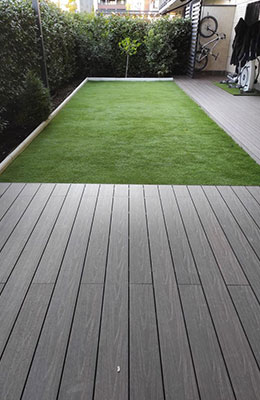 Tarima sintética para Terrazas, Piscinas y Jardines